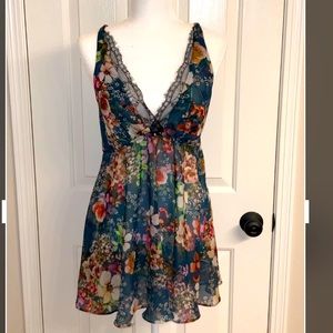 Floral Chiffon Chemise Nightgown